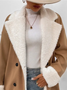 Plain Casual Long sleeve Shawl Collar Overcoat