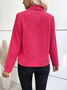 Shawl Collar Casual Pink Jacket Valentine's Day Top