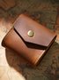Vintage Cowhide Mini Organizer Coin Purse
