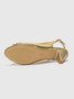 Party Beading Adjustable Buckle Peep-toe Heel Sandals