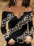 Lace Leopard Jersey Casual Top