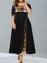 Plus Size Casual Split Joint Loose Dress