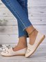 Lace Split Joint Hollow Out Soft Sole Flats
