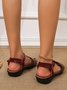 Color Block Adjustable Buckle Sandals