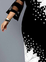 Plus Size Casual Jersey Split Joint Loose Dress