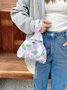 Spring Summer Artistic Colorful Floral Graphics Cotton Clutch
