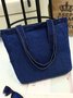 Simple Casual Denim Shoulder Bag