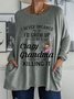 Plus Size Crew Neck Casual Jersey Loose T-Shirt