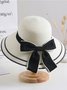 Large edge sun protection sunshade bow sun hat