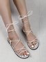 Casual flat all-match lace-up beach sandals