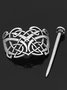 Daily Silver Viking Totem Pattern Distressed Hairpin Headdress Home Commuting Accessories