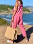 Casual Cotton Loose Jumpsuit & Romper