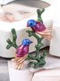 3D Fun Bird Plant Pattern Brooch Wedding Party Elegant Jewelry