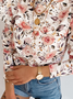 Floral Casual Loose Crew Neck T-Shirt