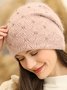 Casual Dot Diamond Wool Knit Beanie Daily Commuting Home Accessories