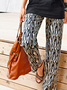 Abstract Stripes Regular Fit Casual Casual Pants