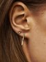 Gold Line Diamond Earrings Stud Set Everyday Commuter Jewelry