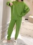 Comfortable and Soft Tops Pants Homewear Two-piece Set