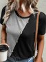 Buckle Crew Neck Casual Jersey T-Shirt