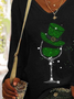 Women's St. Patrick's V Neck Shamrock Loose Casual T-Shirt