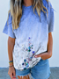 Loose Casual Floral Jersey T-Shirt