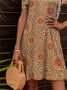 Jersey Crew Neck Casual Regular Fit Dress
