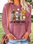 Women's Dog Lover Casual Crew Neck Top