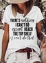 Women's There Is Nothing I Can't Do Except Reach The Top Shelf Crew Neck Casual T-Shirt