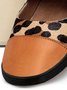 Multicolor Vintage Leopard Pattern Slip On Ballet Shoes