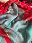 Everyday Versatile Red Floral Silk Scarf Versatile Accessories