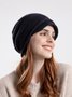 Plain Knit Beanie Hat Spring Summer Versatile Accessories