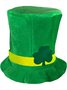 St. Patrick's Day Velvet Topper Irish Day Green Shamrock Plaid Holiday Party Accessories
