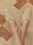 Simple Square Toe Flat Mules