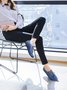 Retro Casual Cowhide Solid Color Beanie Flat Shoes