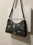 Spring Summer Embroidered Floral Underarm Bag