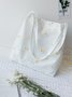 Spring Summer Daisy Embroidery Mesh Canvas Bag
