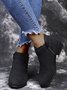 Women's Casual Side Zip Low Heel Ankle Boots