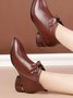 Bowknot Casual Pointed Toe Chunky Heel Boots