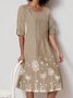 Loose Casual Crew Neck Dandelion Dress
