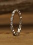 Elegant Diamond Natural Zircon Ring Set Party Wedding Holiday Jewelry