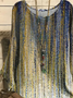 Abstract Printed Casual Crew Neck Tunic Shirt