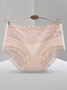 Sexy Lace Breathable Modal Mid Waist Briefs