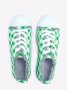 Green Plaid Canvas Lace-Up Canvas Shoes