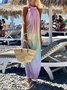 Loose Ombre Halter Vacation Dress
