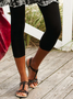 Casual Tight Plain Leggings