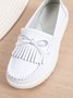 Bowknot Tassel Moccasin Casual Flats