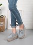 Leather Suede Tassel Bow Classic Wedge Platform Shoes