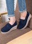 Leather Suede Tassel Bow Classic Wedge Platform Shoes