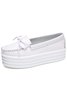 Cowhide Thick Sole Muffin Casual Shoes