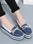 Cowhide Thick Sole Muffin Casual Shoes
